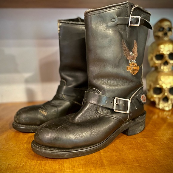 Vintage Harley Davidson Biker Boots - Picture 2 of 5